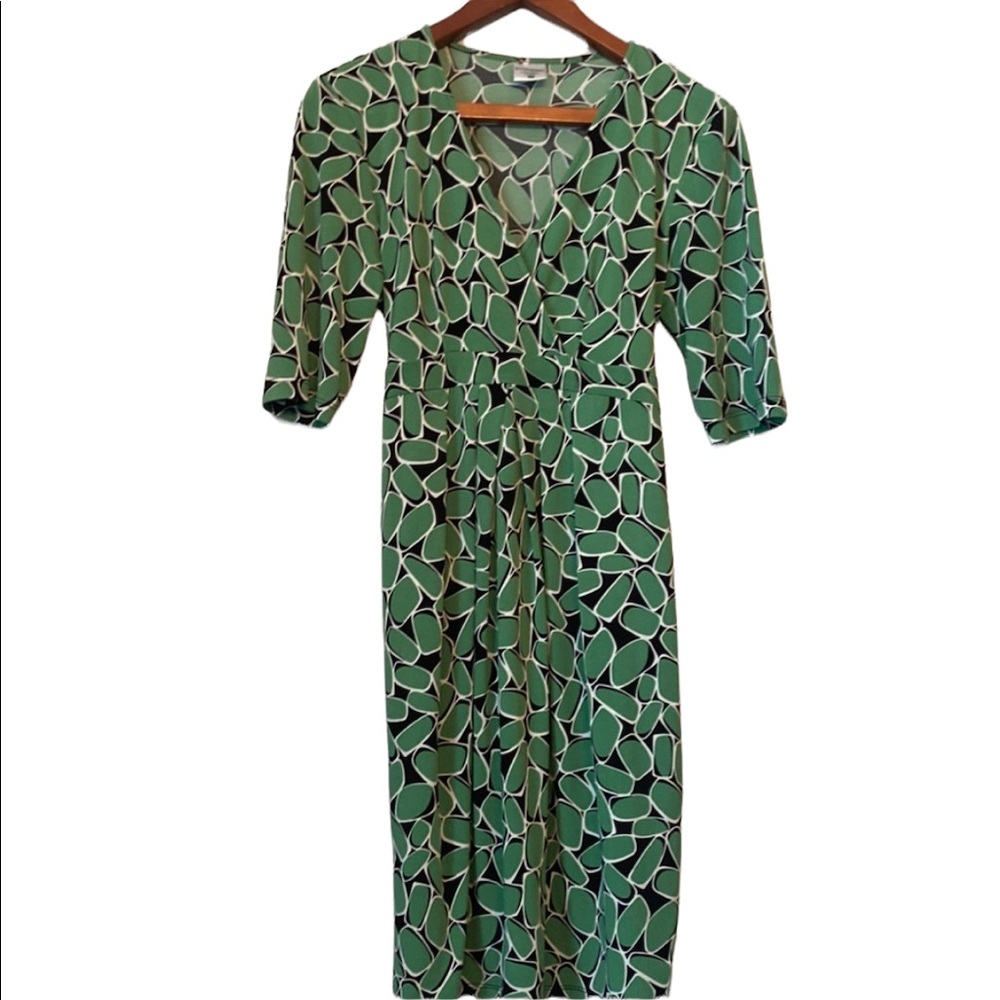 Motherhood Green Patterned Mid Length Sleeved Dress
